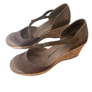 Teva Riviera Cork Wedge Mary Jane Shoes 9.5